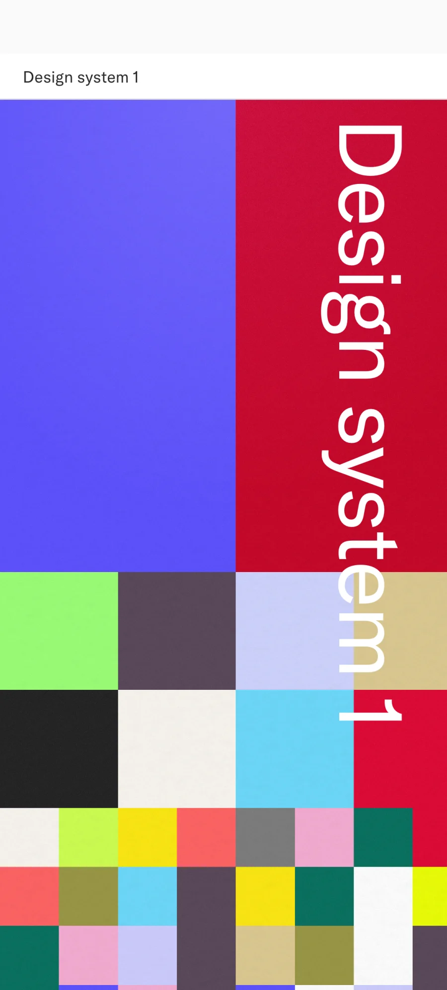 The colours of Design system 1 on an iPhone